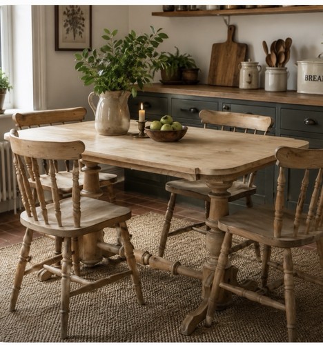 Vintage solid pine refectory - vintage,