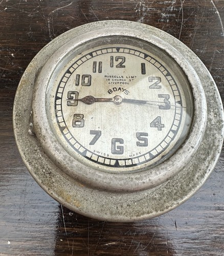 Vintage car clock russells - russells, ltd