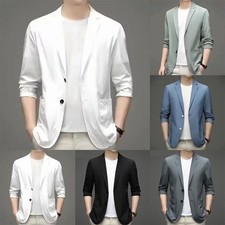Men's Solid Color Lapel Blazer