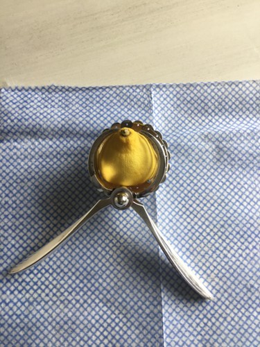 Antique silver plated lemon - silver,