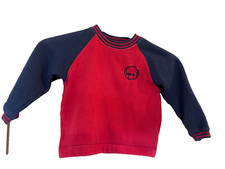 Jasper Conran Junior J Cotton Jumper Boys Age 3-4 Red & Navy VGC 