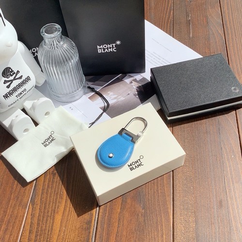 Montblanc blue leather - blue, key