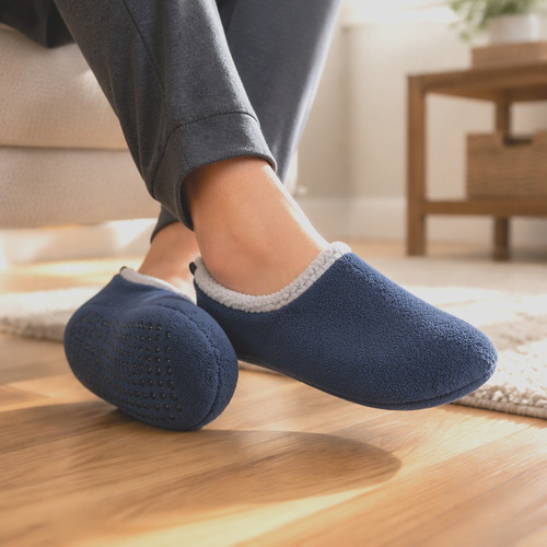 Slippers mens plain navy - slippers,