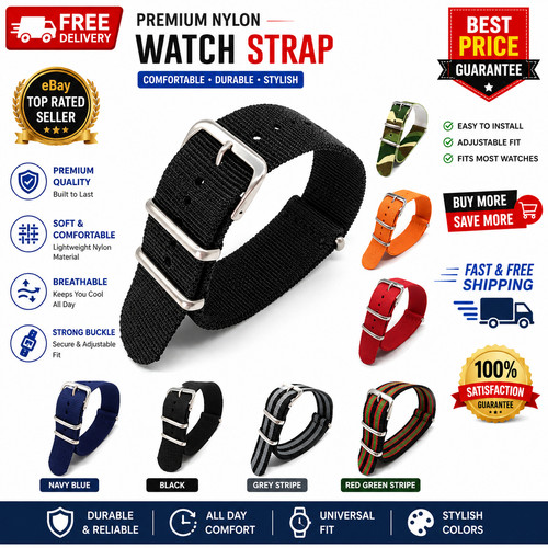 Nato watch strap nylon - nato,