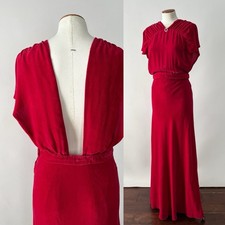 Vintage 1930s Raspberry Red