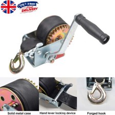 Hand Winch Heavy Duty Hand Crank 800 lbs 6M Polyester Strap for Boat / Trailer