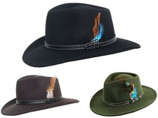 Waterproof 100% Wool Fedora