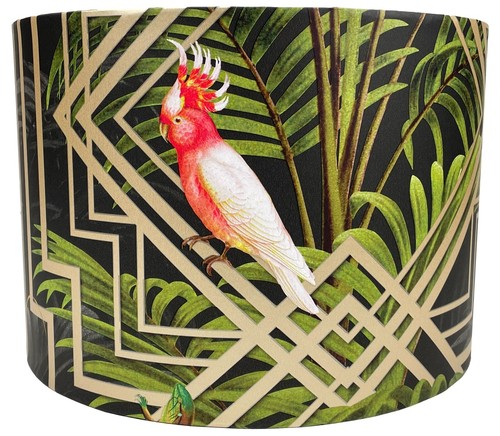 Tropical bird lampshade - tropical,