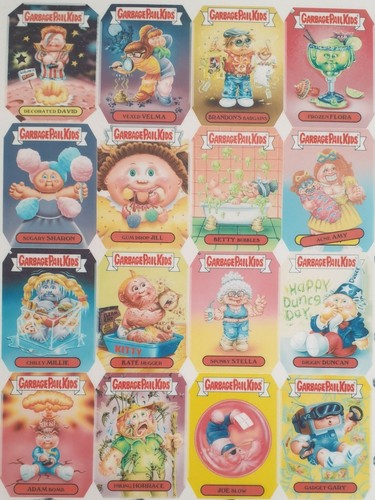 Garbage pail kids pre cut - garbage,
