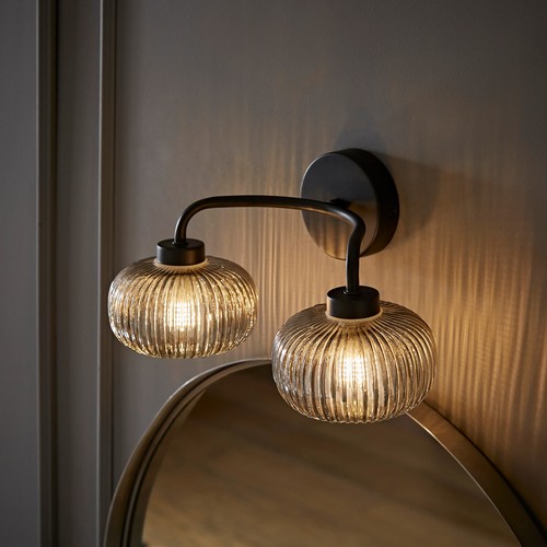 Matt black wall light - matt,
