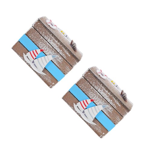 Wooden nautical storage box - wooden,
