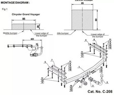 Detachable Tow Bar For Chrysler Grand Voyager (2008-2011) C-208