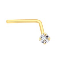 9ct Yellow Gold Nose Stud L