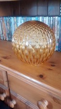 ribbed Amber Glass Retro