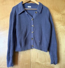 Fat Face Blue Cardigan Size 16