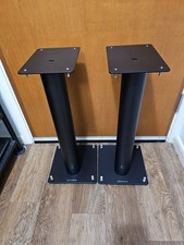 Pair Of Norstone STYLUM 2 Black 60cm High Universal Steel Speaker Stands