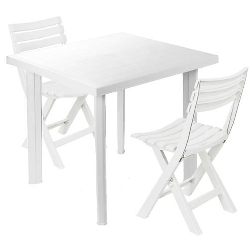 White plastic garden - white,
