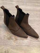Ladies brown nubuck retro sole - brown,