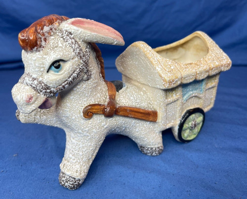 Vintage ceramic donkey and - donkey,