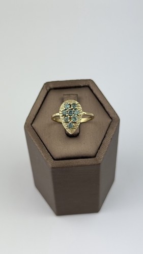 Green tourmaline 9ct gold ring - tourmaline,