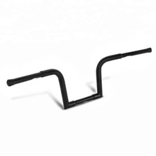 Handlebar Square Fat 1-1/4" Height 10" compatible with Harley Davidson blk