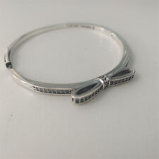 PANDORA SIZE 2 SPARKLING BOW BANGLE REF DISCONTINUED