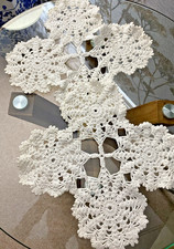 PAIR VINTAGE WHITE COTTON HAND