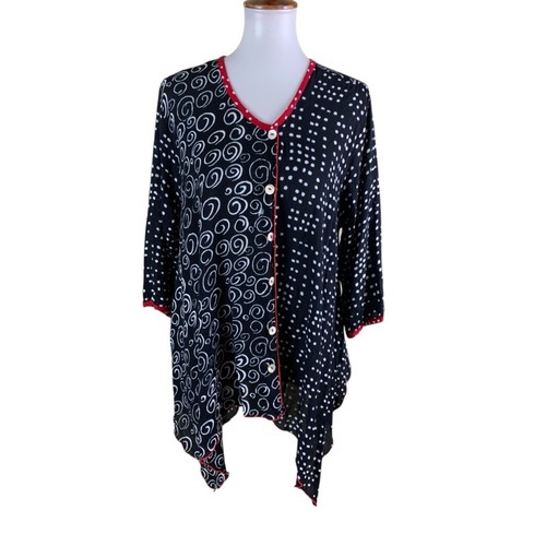 Lyng black white - black, print