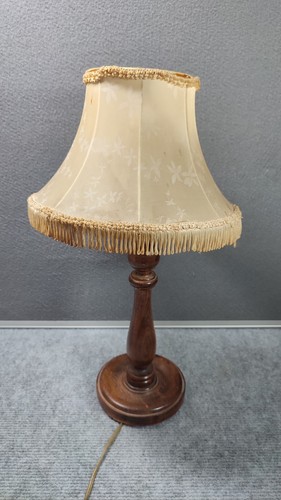 Vintage turned wood table - vintage, lamp