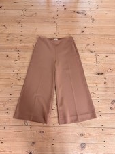 MODERN RARITY John Lewis Dark Orange Tan Tailored Culotte Cropped Trousers 8 NWT