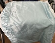 Double Duvet Covet Teal Satin Feel Band With Floral Applique And Sequins