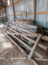 Wooden Cattle Barrier. 4 Bar. 13 ft 1" Long.