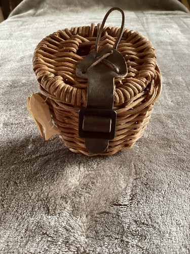 Tiny wicker fishing basket - fishing,