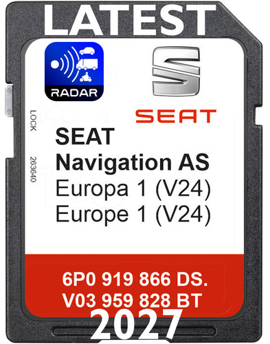 Sat nav card map for - card, seat