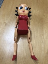 Betty Boop Wooden Figure Vintage 41 Cms Moveable Legs & Arms