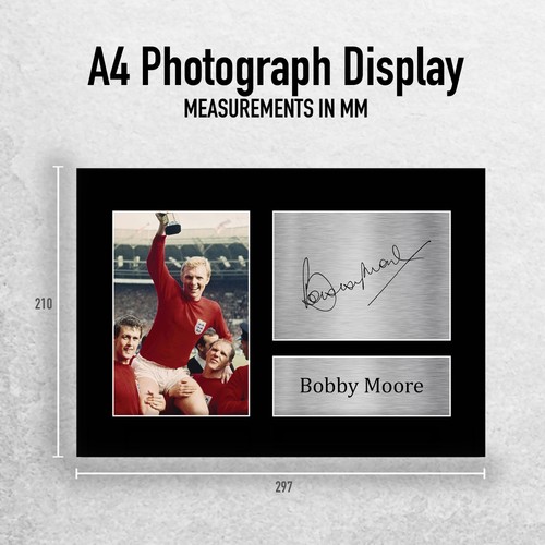 Bobby moore signed pre - moore, printed