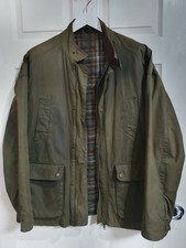 Next The British Millerain Collection Wax Jacket Size L Green