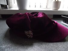 Ladies Bakerboy Button Top Cap. Morello colour. BNWT. Whiteley.