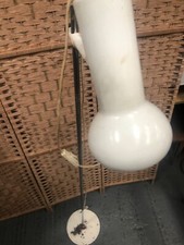 Vintage retro mid century Danish floor lamp light 60s 70s MCM white shabby chic