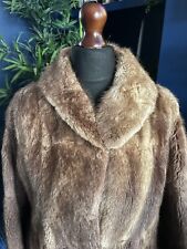 Faulkes Edgbaston Musquash Muskrat Vintage 1950s Luxury Coat 3/4 Sleeves Womens