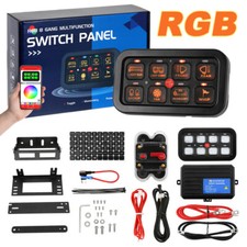 8 Gang RGB Light Bar Switch Panel APP Control For Jeep Wrangler JK LJ TJ Offroad