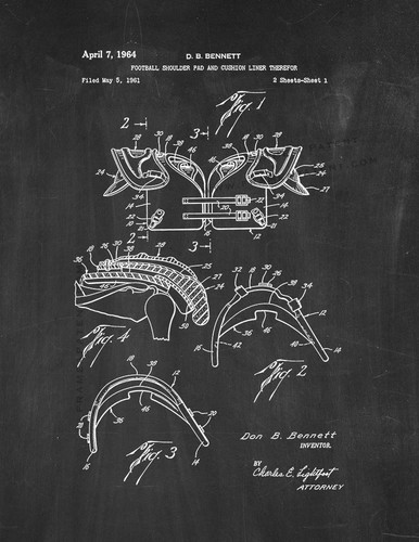 Football shoulder pads patent - football,
