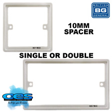 BG 10MM 1G SINGLE 2G DOUBLE SPACER FRAME LIGHT SWITCH SOCKET BACK BOX PLATE 