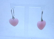 Lola Rose  heart-shaped pink quartzite earrings