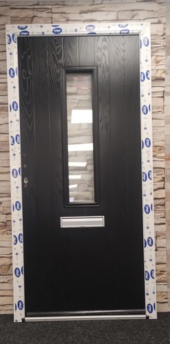 Black composite front door - composite,