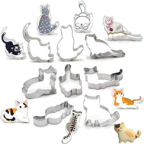 Pcs cat cookie cutter - 8, set