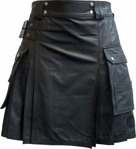 Men real leather pleated - leather,