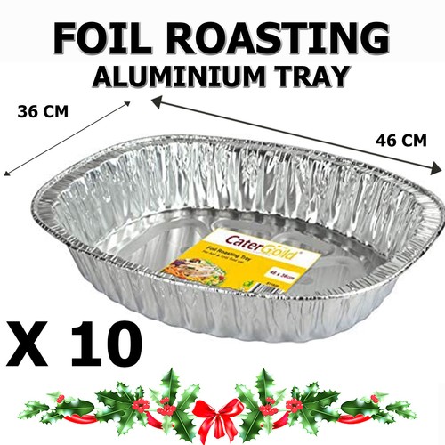 Large foil oval roasting tray - foil,