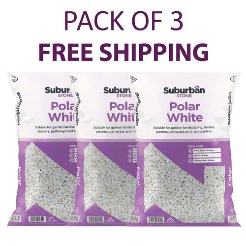 Polar white marble chippings - white,