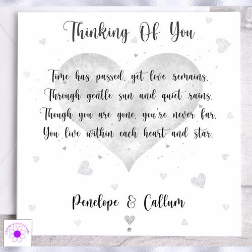 Personalised sympathy card - personalised,